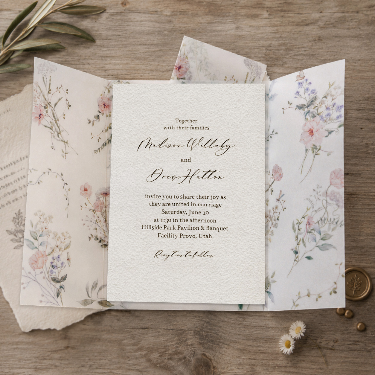 20/50pcs Vellum Wrap with Wate - مراجعة Wedding Envelopes وسعره