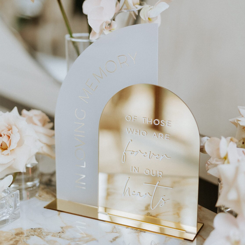In Loving Memory Sign,Gold Mir - مراجعة Table Number Gold وسعره