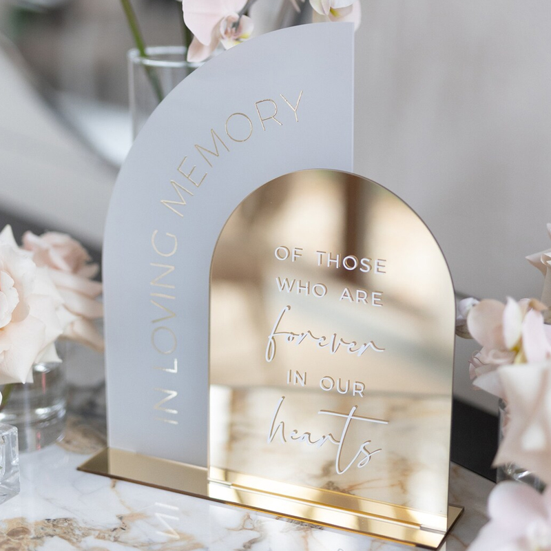 In Loving Memory Sign,Gold Mir - مراجعة Table Number Gold وسعره