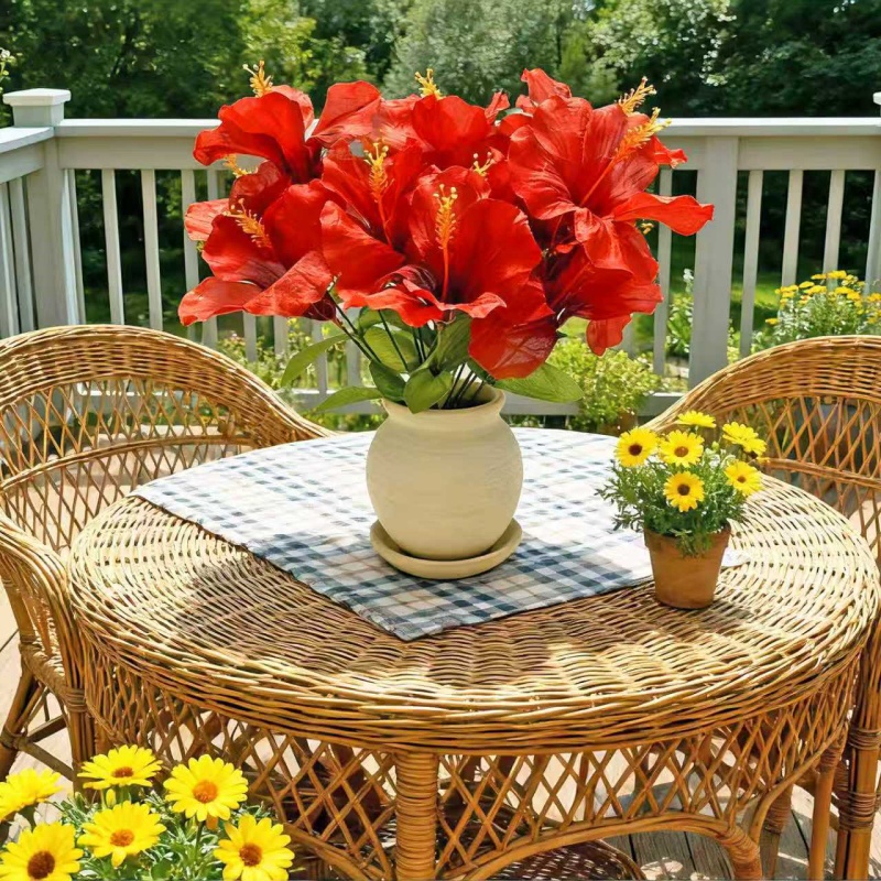 15 Flowers = 3 Bunches of Hibi - مراجعة Centerpiece Vase Tall وسعره