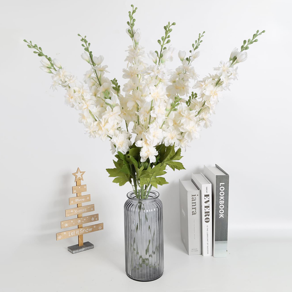 2pc Artificial Flowers Long St - مراجعة Centerpiece Vase Tall وسعره