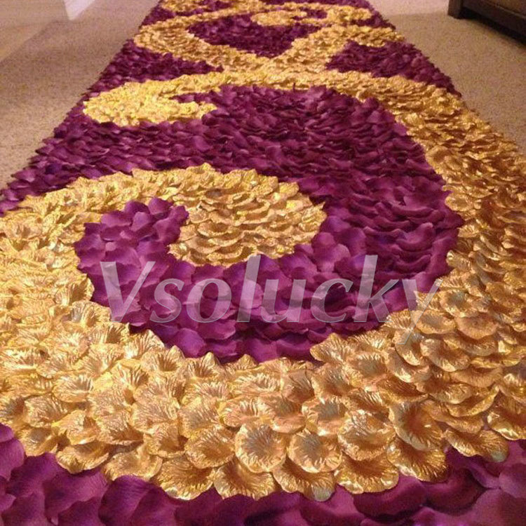 100pcs/pack Silk Rose Petals T - مراجعة Supply Wedding Venue وسعره