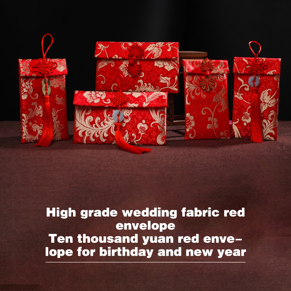 Chinese Style Brocade Red Enve - مراجعة Wedding Envelopes وسعره