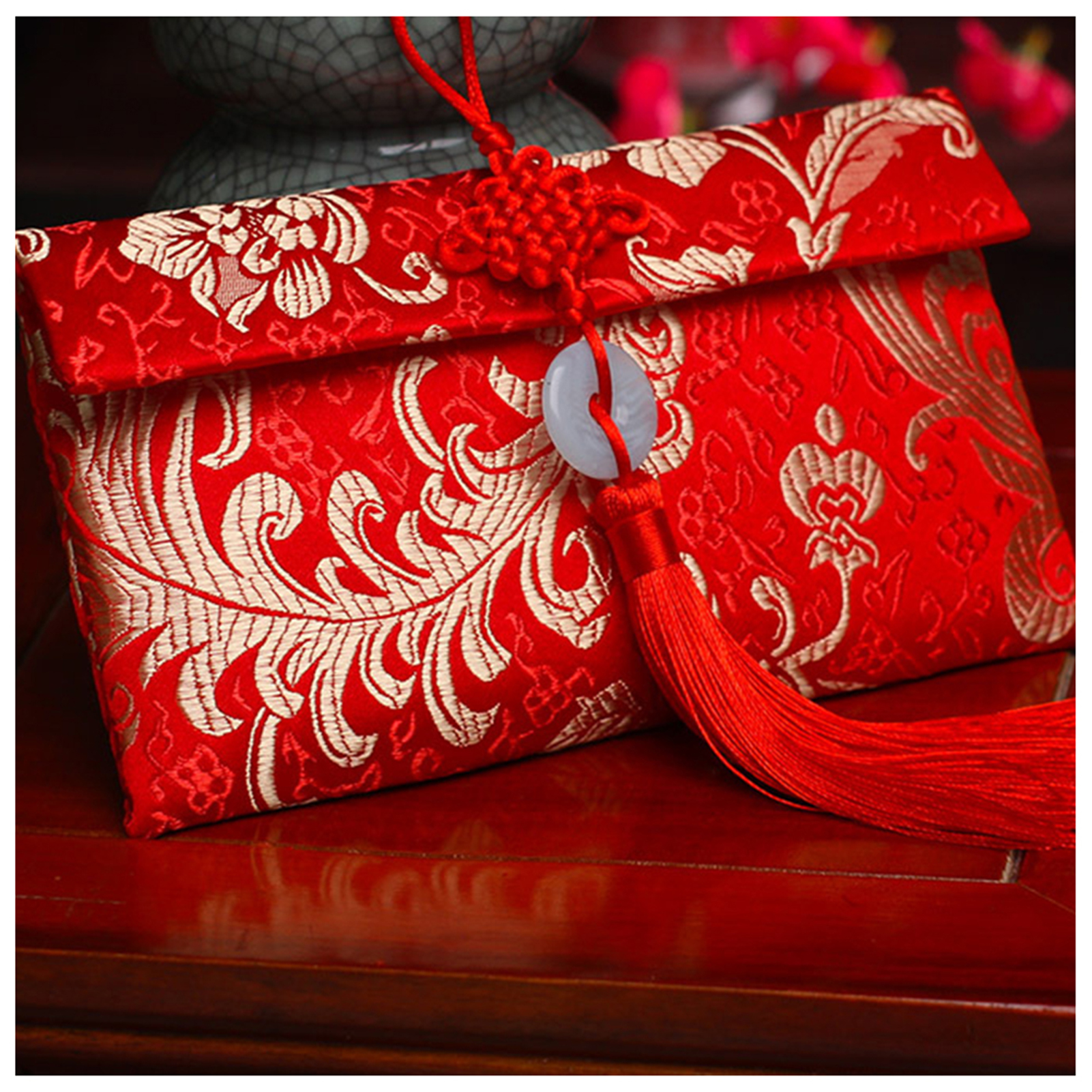Chinese Style Brocade Red Enve - مراجعة Wedding Envelopes وسعره