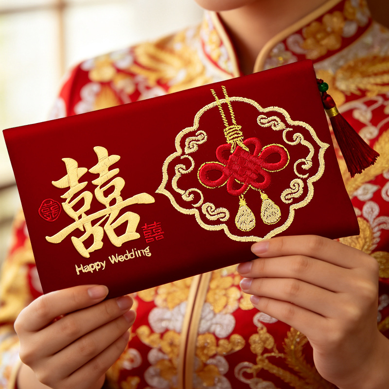 High-End Embroidered Fabric We - مراجعة Wedding Envelopes وسعره