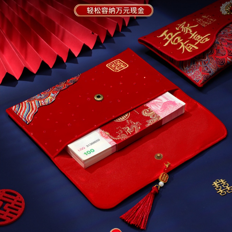 High-End Embroidered Fabric We - مراجعة Wedding Envelopes وسعره