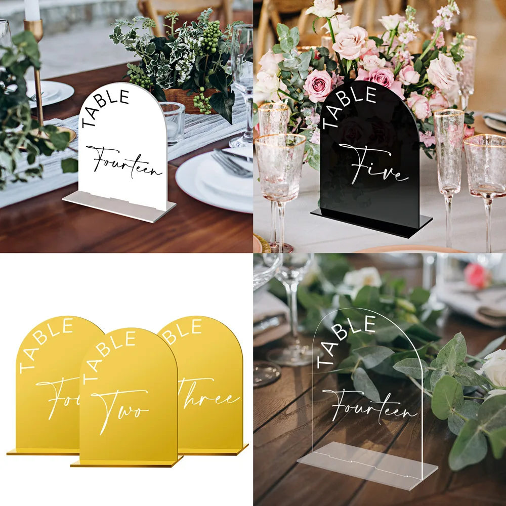 Gold Mirror Acrylic Table Numb - مراجعة Table Number Gold وسعره
