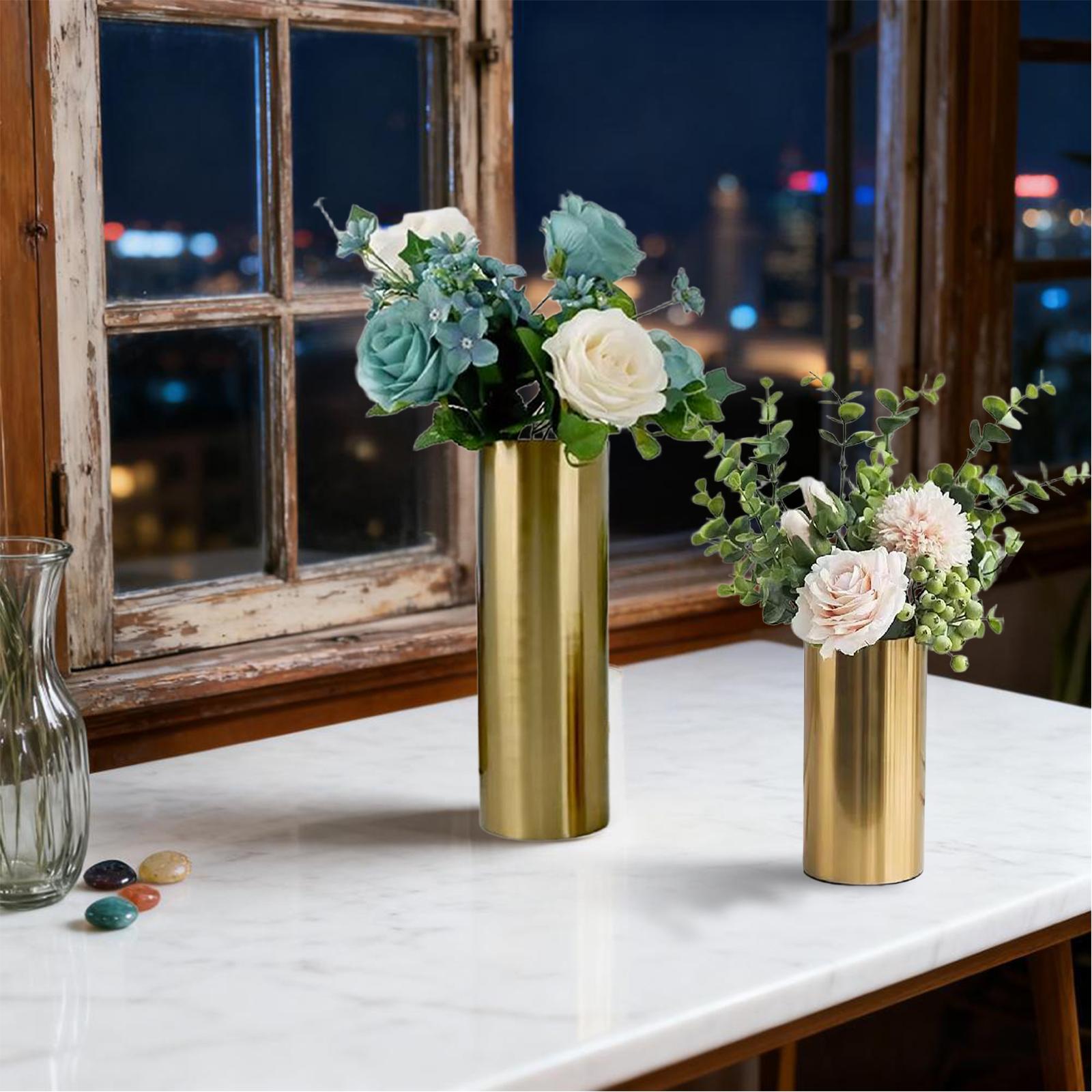 Modern Tall Cylinder Vase Wrou - مراجعة Centerpiece Vase Tall وسعره