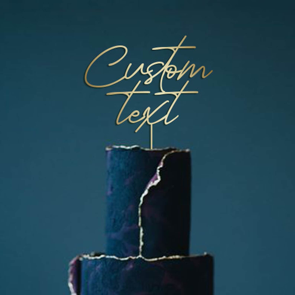 Custom Text Gold Acrylic Cake  - مراجعة Wedding Ceremony Supply وسعره