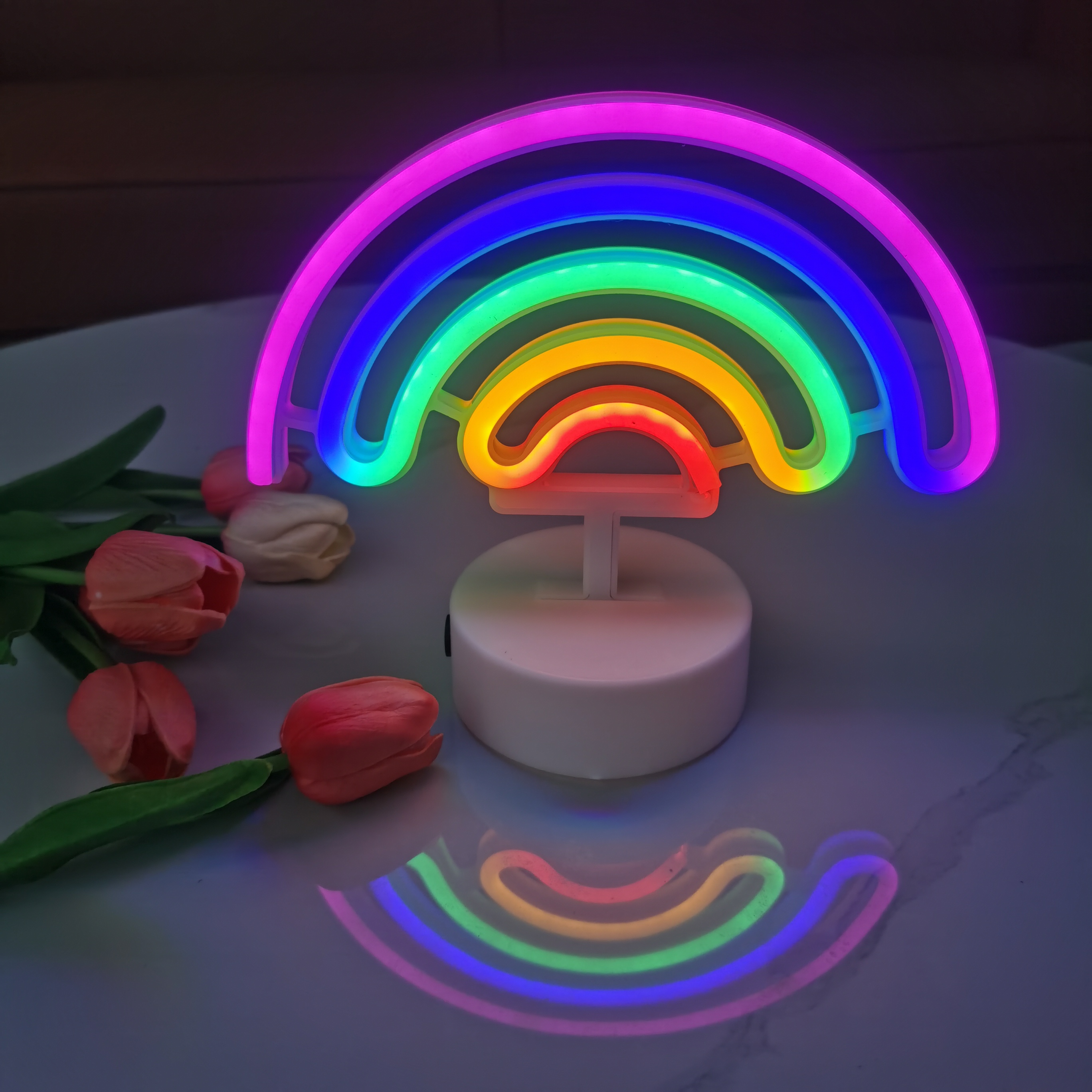 Cute Rainbow Neon Lights, USB  - مراجعة Wedding Power Supply وسعره