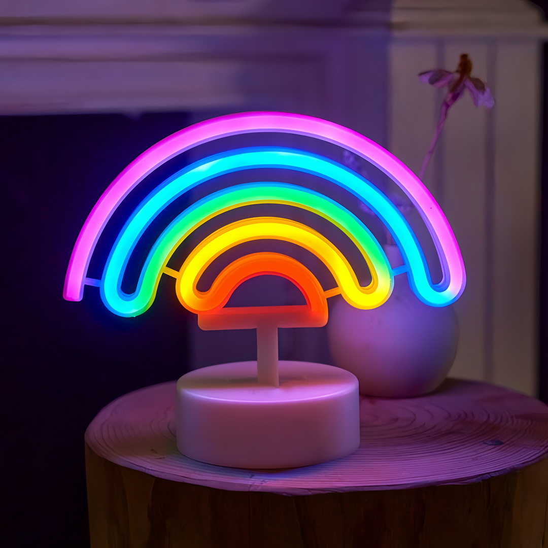 Cute Rainbow Neon Lights, USB  - مراجعة Wedding Power Supply وسعره
