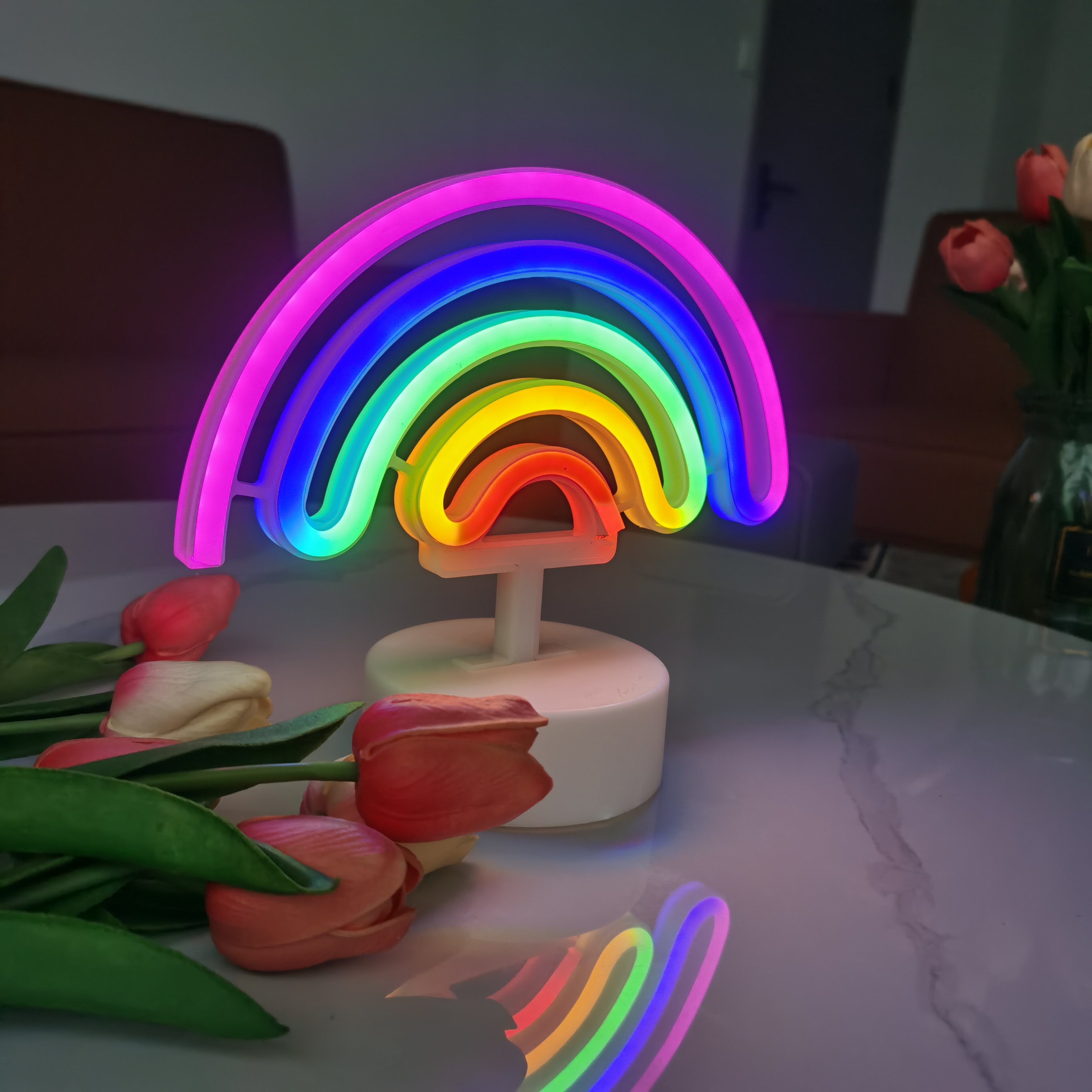 Cute Rainbow Neon Lights, USB  - مراجعة Wedding Power Supply وسعره