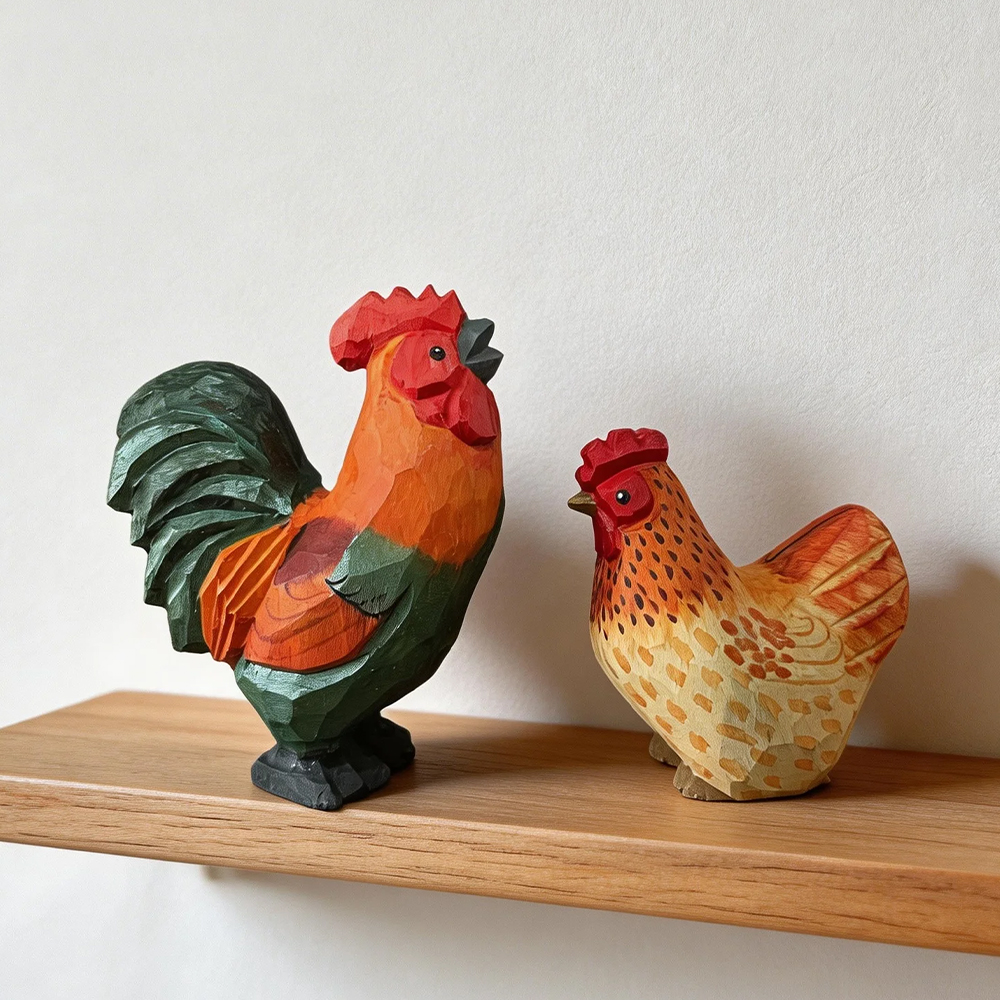 Hand Carved Wooden Rooster and - مراجعة Wedding Ceremony Supply وسعره