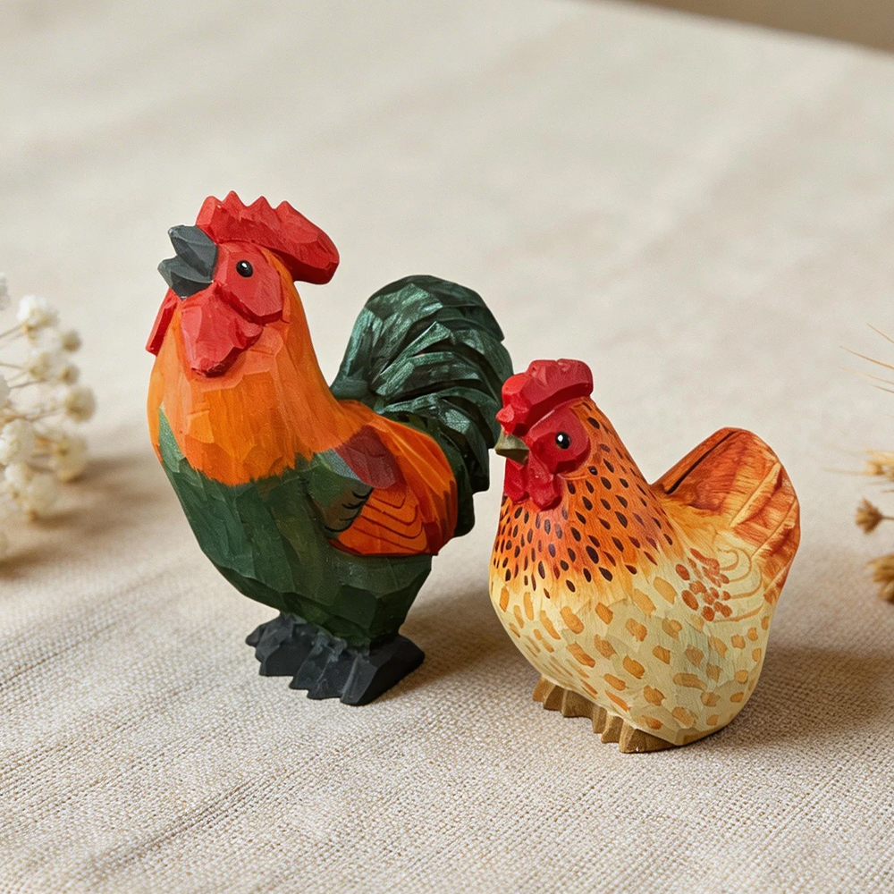Hand Carved Wooden Rooster and - مراجعة Wedding Ceremony Supply وسعره