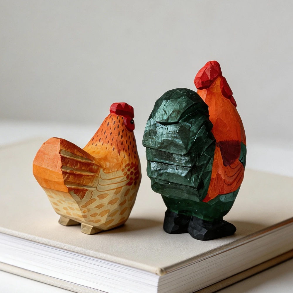 Hand Carved Wooden Rooster and - مراجعة Wedding Ceremony Supply وسعره