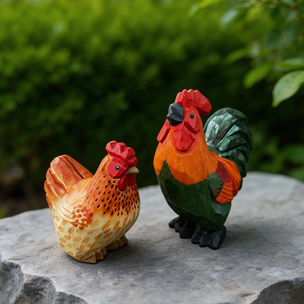 Hand Carved Wooden Rooster and - مراجعة Wedding Ceremony Supply وسعره