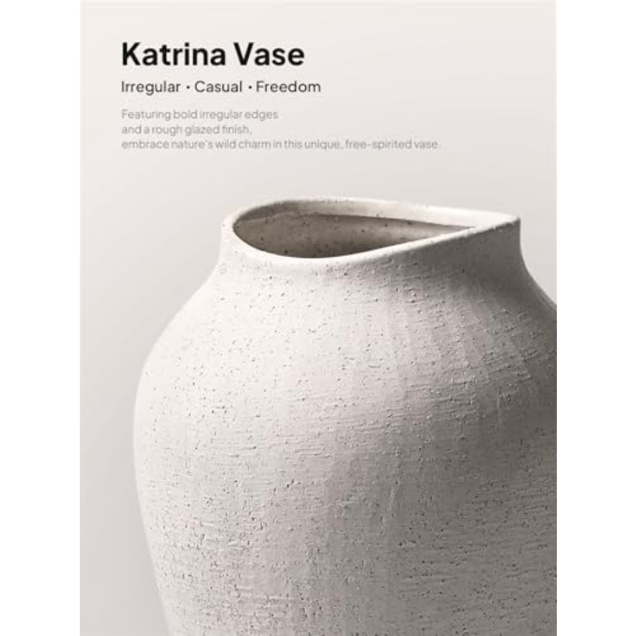 White Ceramic Vase - Large Tal - مراجعة Centerpiece Vase Tall وسعره