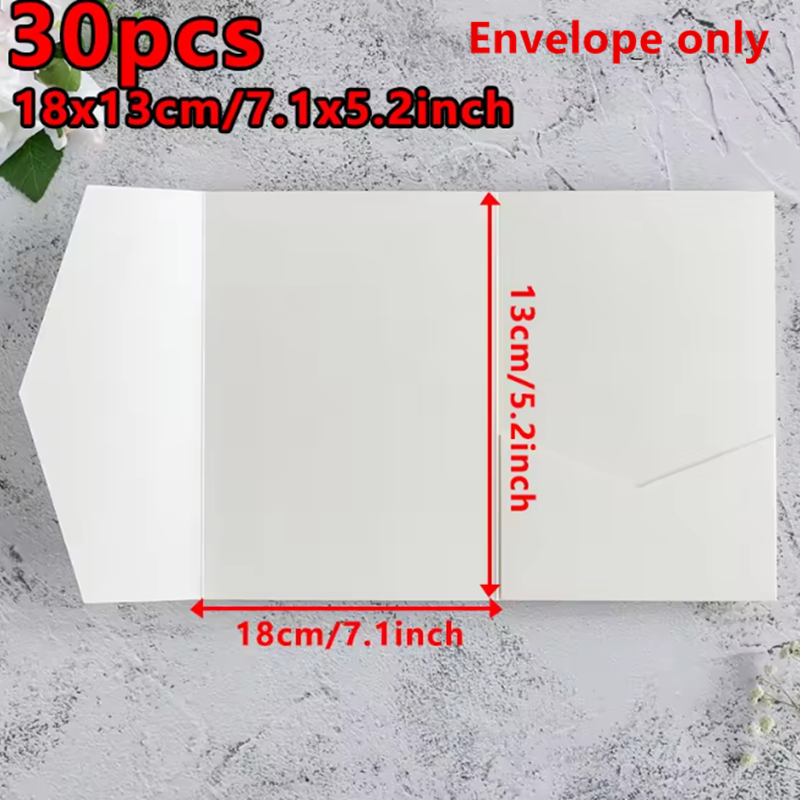 30pcs 18x13cm Green Envelopes  - مراجعة Wedding Supply Business وسعره