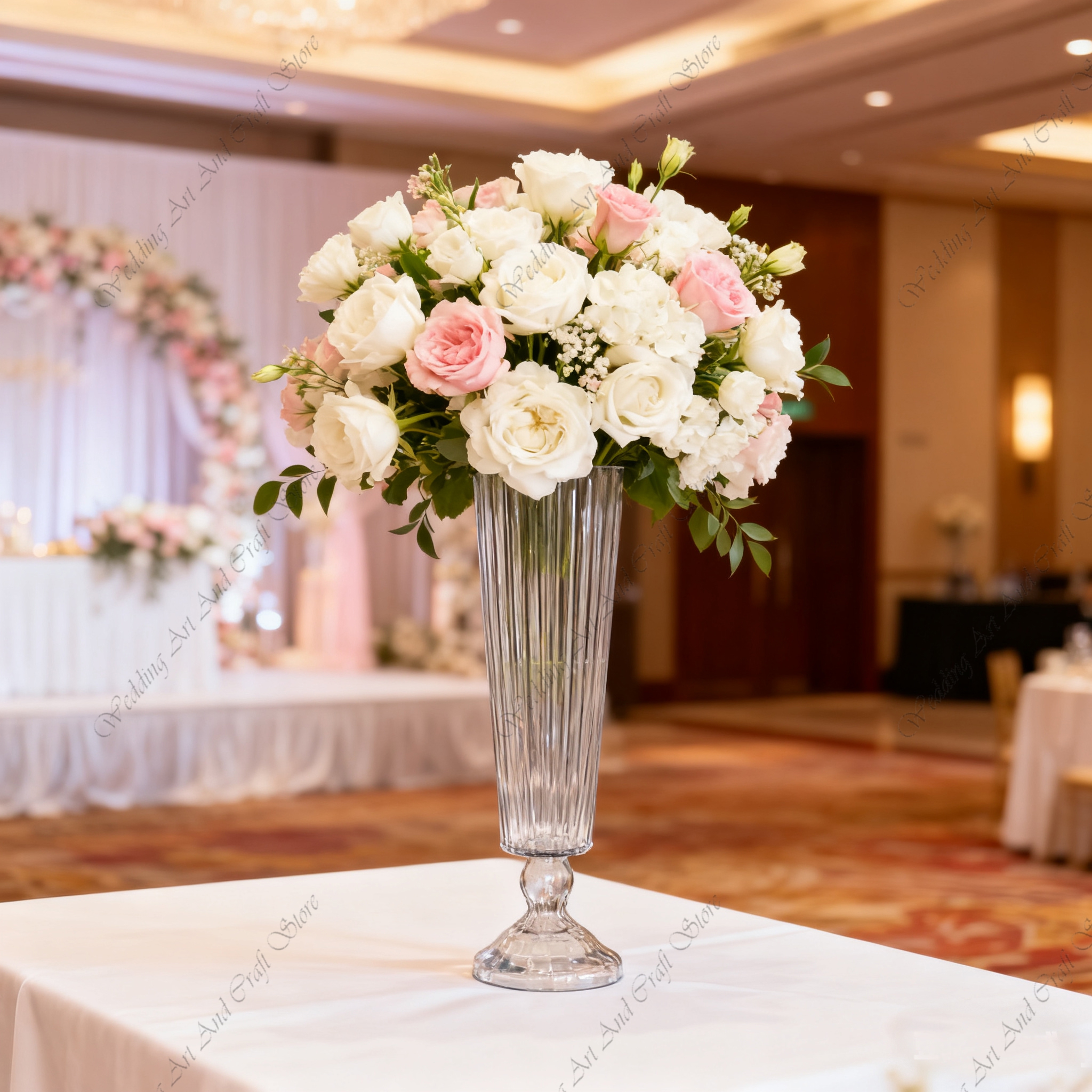 6pcs f30 76cm Wedding Decorati - مراجعة Centerpiece Vase Tall وسعره