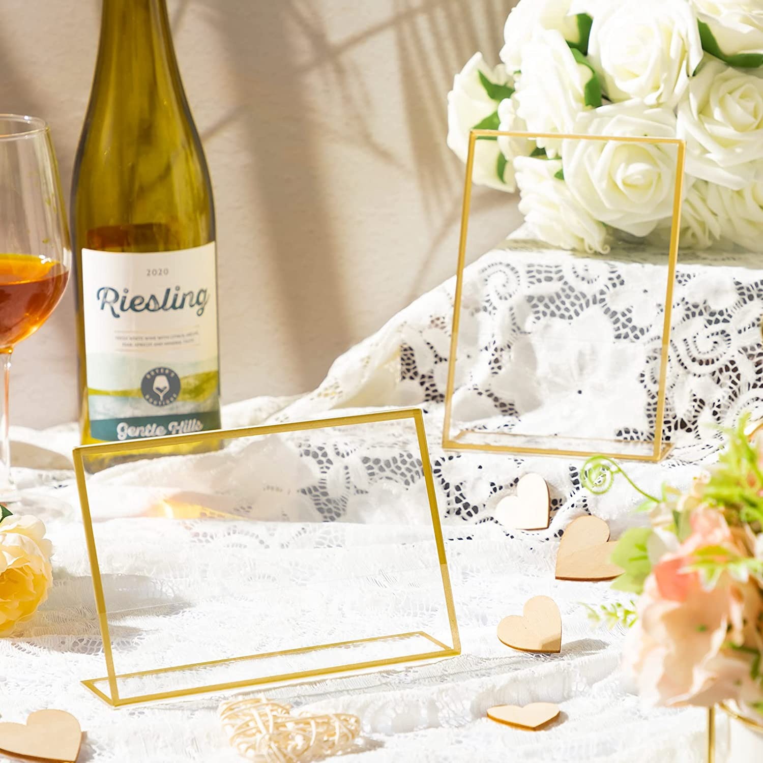 Gold Frame Acrylic Sign Holder - مراجعة Table Number Gold وسعره