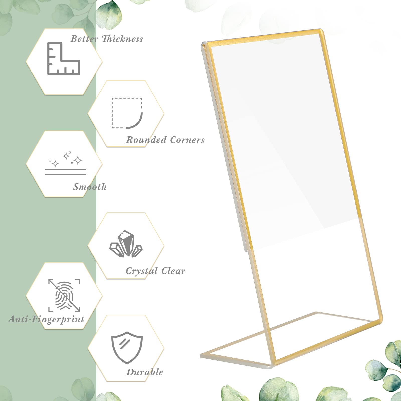 Gold Frame Acrylic Sign Holder - مراجعة Table Number Gold وسعره