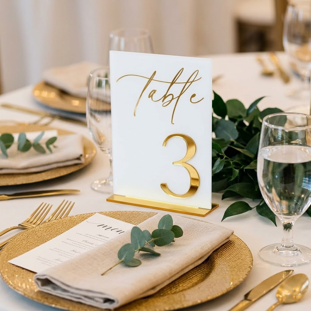 Wedding Table Numbers 1-10 wit - مراجعة Table Number Gold وسعره
