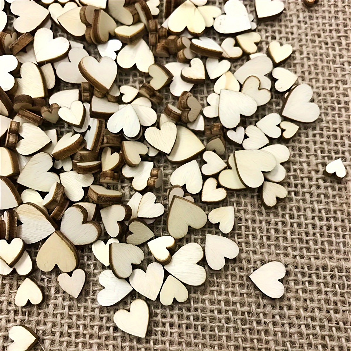 100pcs Rustic Wooden Heart Con - مراجعة Wedding Ceremony Supply وسعره