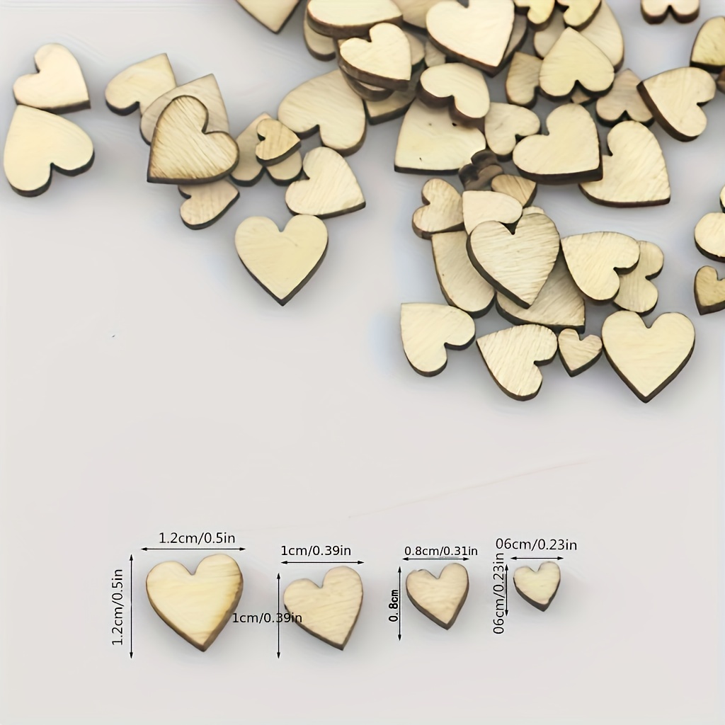 100pcs Rustic Wooden Heart Con - مراجعة Wedding Ceremony Supply وسعره