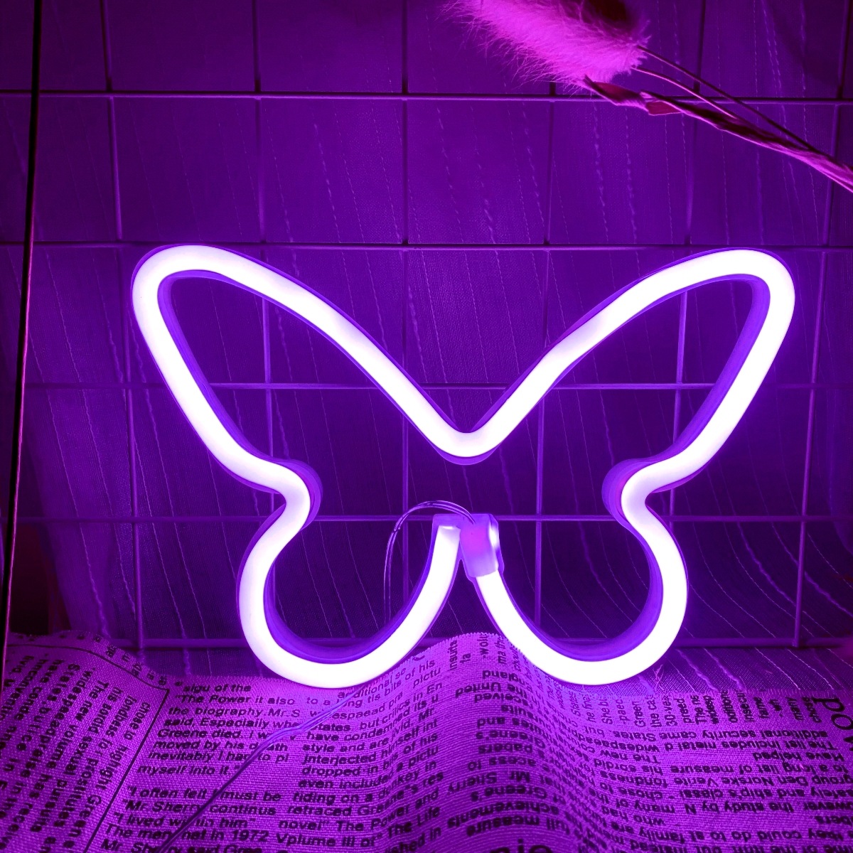 LED butterfly neon lights, USB - مراجعة Wedding Power Supply وسعره