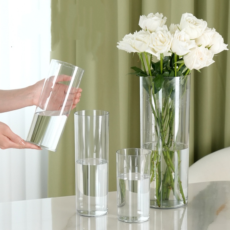 New Acrylic Clear Cylinder Flo - مراجعة Centerpiece Vase Tall وسعره