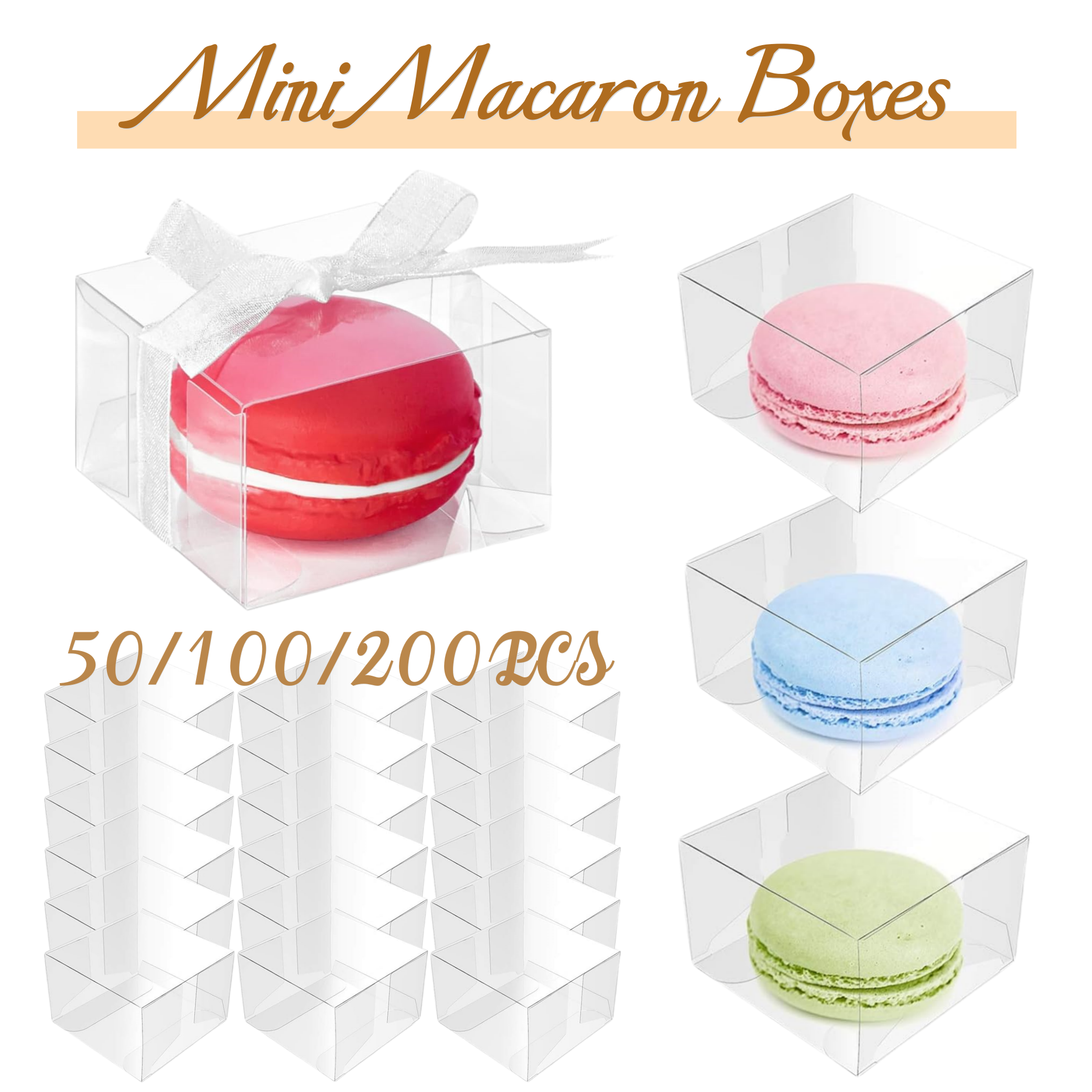 50-200Pcs Mini Macaron Boxes C - مراجعة Wedding Favor Box وسعره