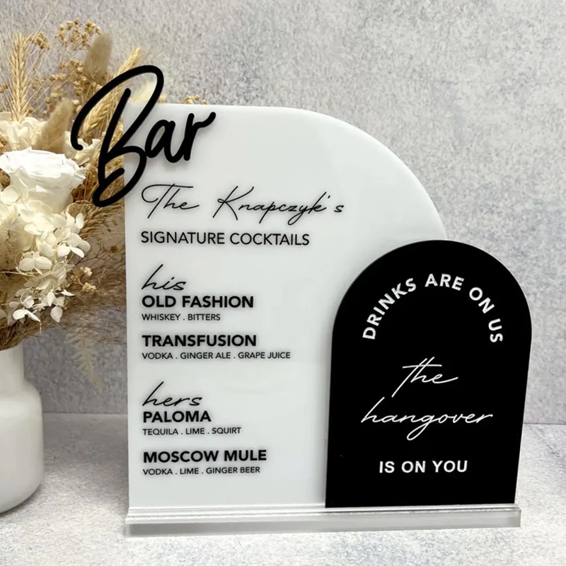 Custom Bar Menu with 3D Cutout - مراجعة Table Number Gold وسعره