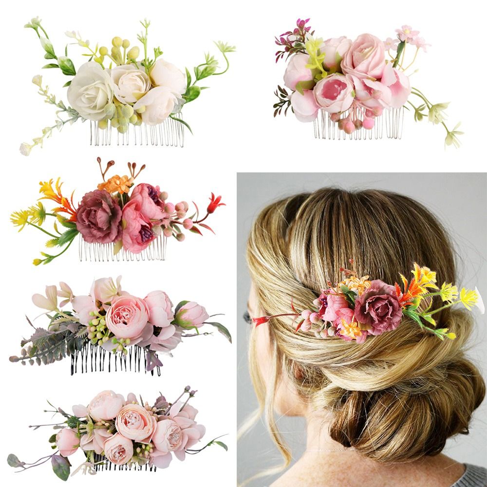 Flower Hair Comb Elegant Brida - مراجعة Wedding Ceremony Supply وسعره
