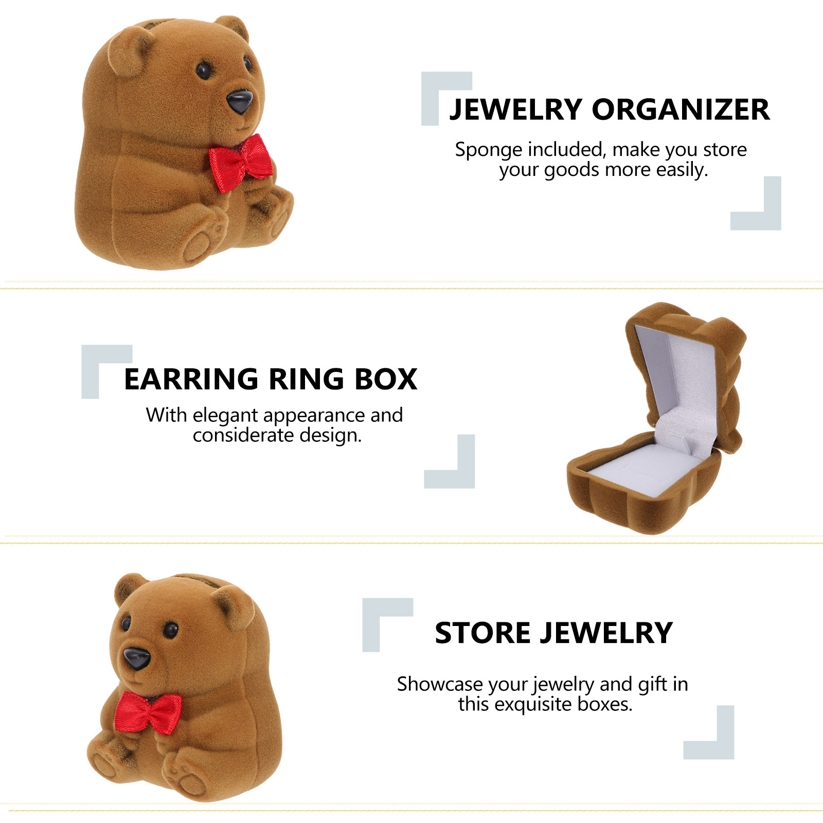 1Pcs Bear Ring Box Creative Je - مراجعة Wedding Solution وسعره