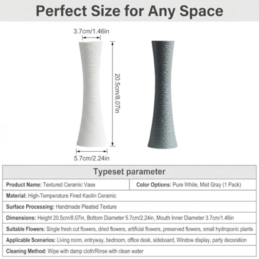 20cm/7.87inch Tall Ceramic Bud - مراجعة Centerpiece Vase Tall وسعره