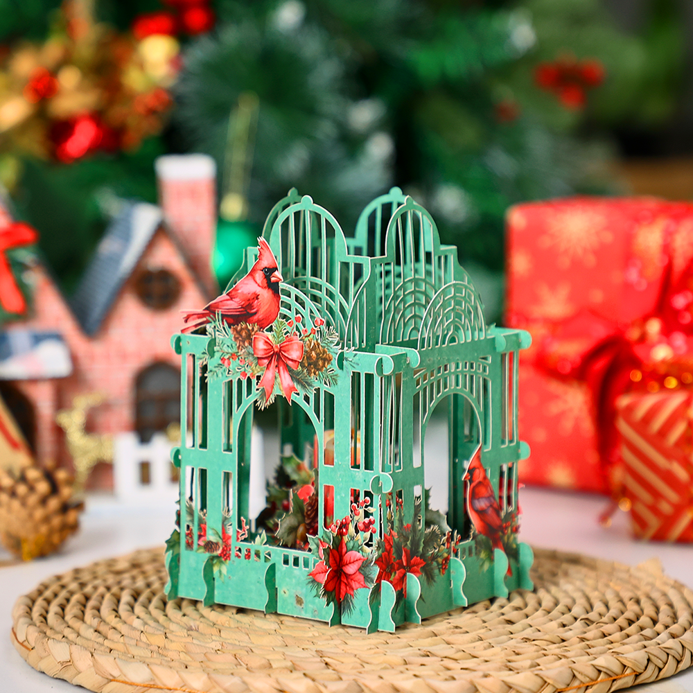 Christmas Poinsettia 3D Box Ca - مراجعة Wedding Supply Business وسعره