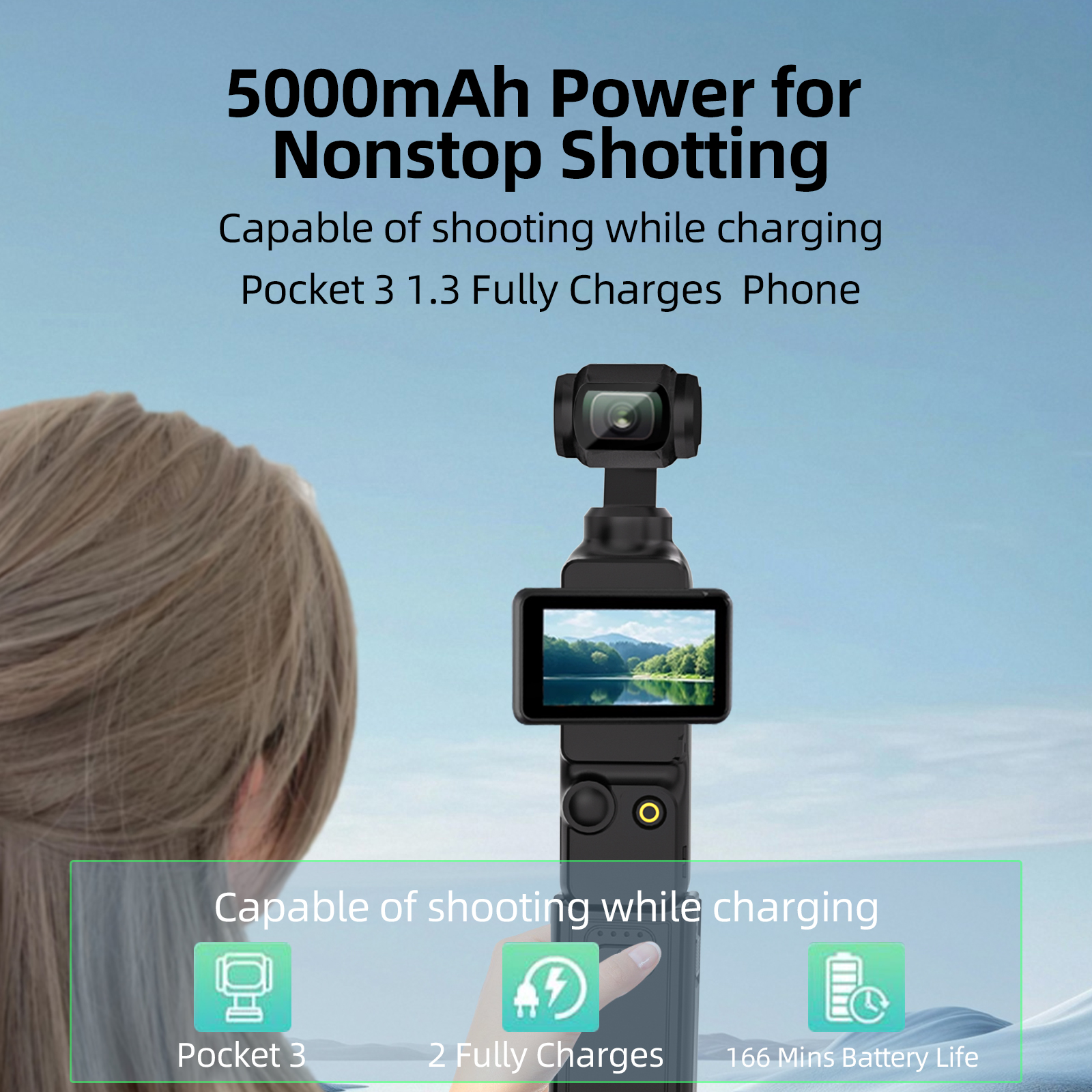Action Camera Charging Handle  - مراجعة Wedding Power Supply وسعره