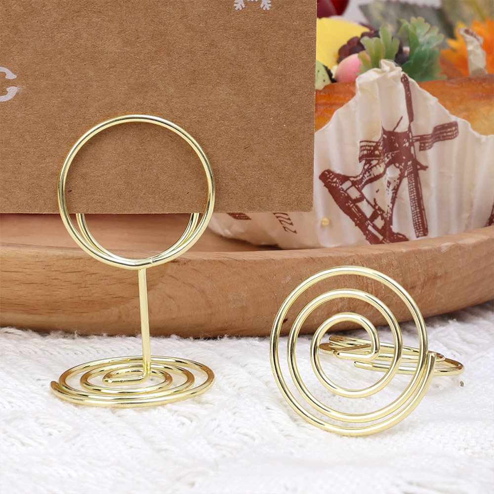 24-2pcs Metal Place Card Holde - مراجعة Table Number Gold وسعره