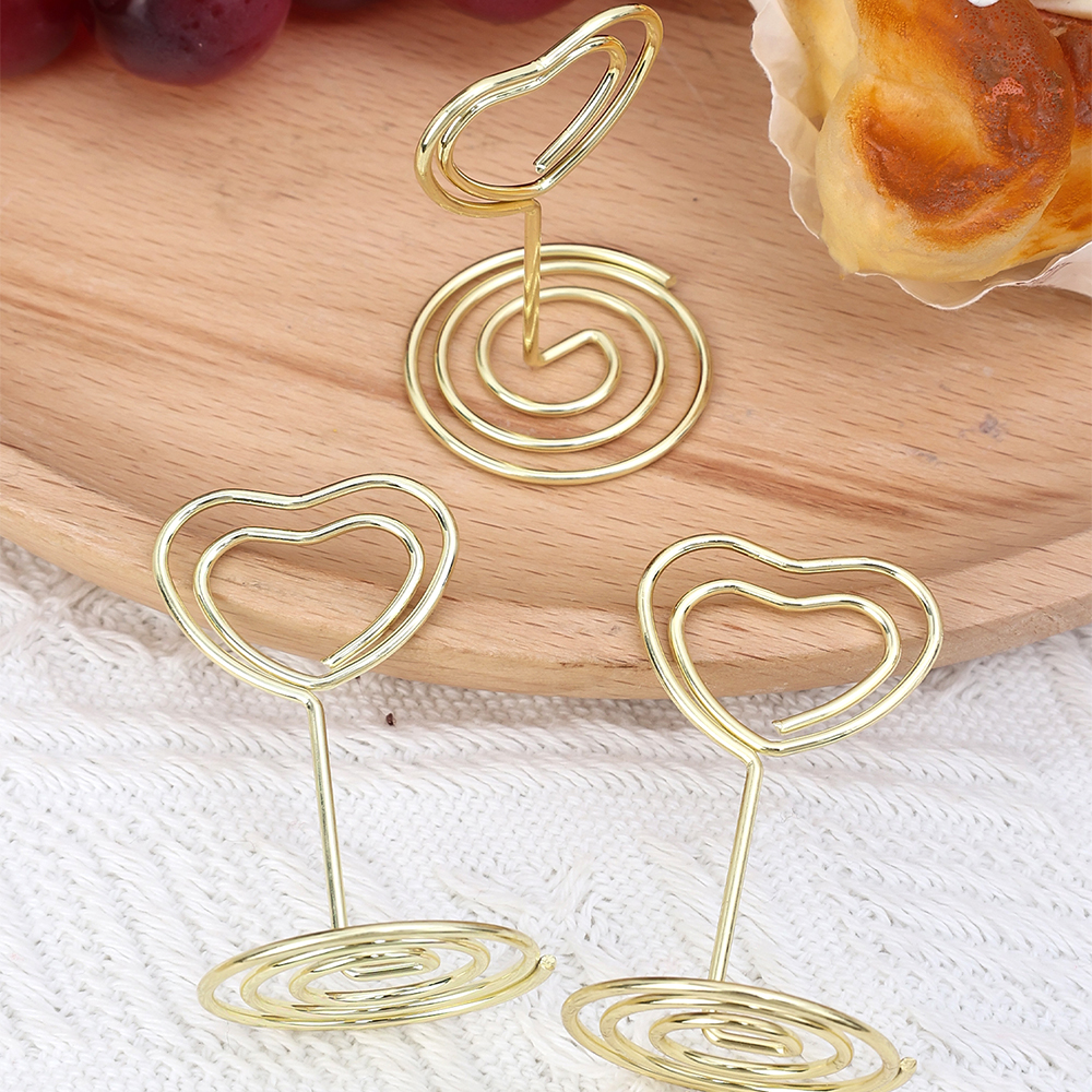 24-2pcs Metal Place Card Holde - مراجعة Table Number Gold وسعره