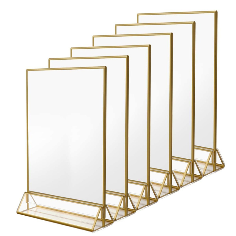 6Pack 8.5 X 11 Acrylic Sign Ho - مراجعة Table Number Gold وسعره
