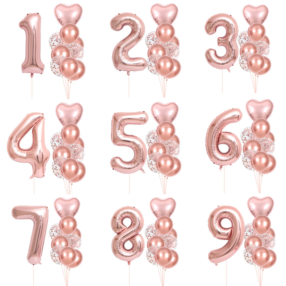 40 Inch 0-9 Rose Gold Number B - مراجعة Wedding Ceremony Supply وسعره
