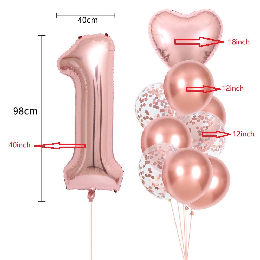40 Inch 0-9 Rose Gold Number B - مراجعة Wedding Ceremony Supply وسعره