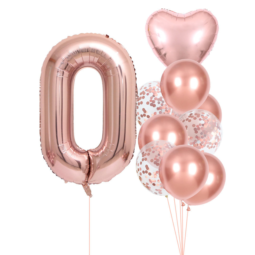 40 Inch 0-9 Rose Gold Number B - مراجعة Wedding Ceremony Supply وسعره
