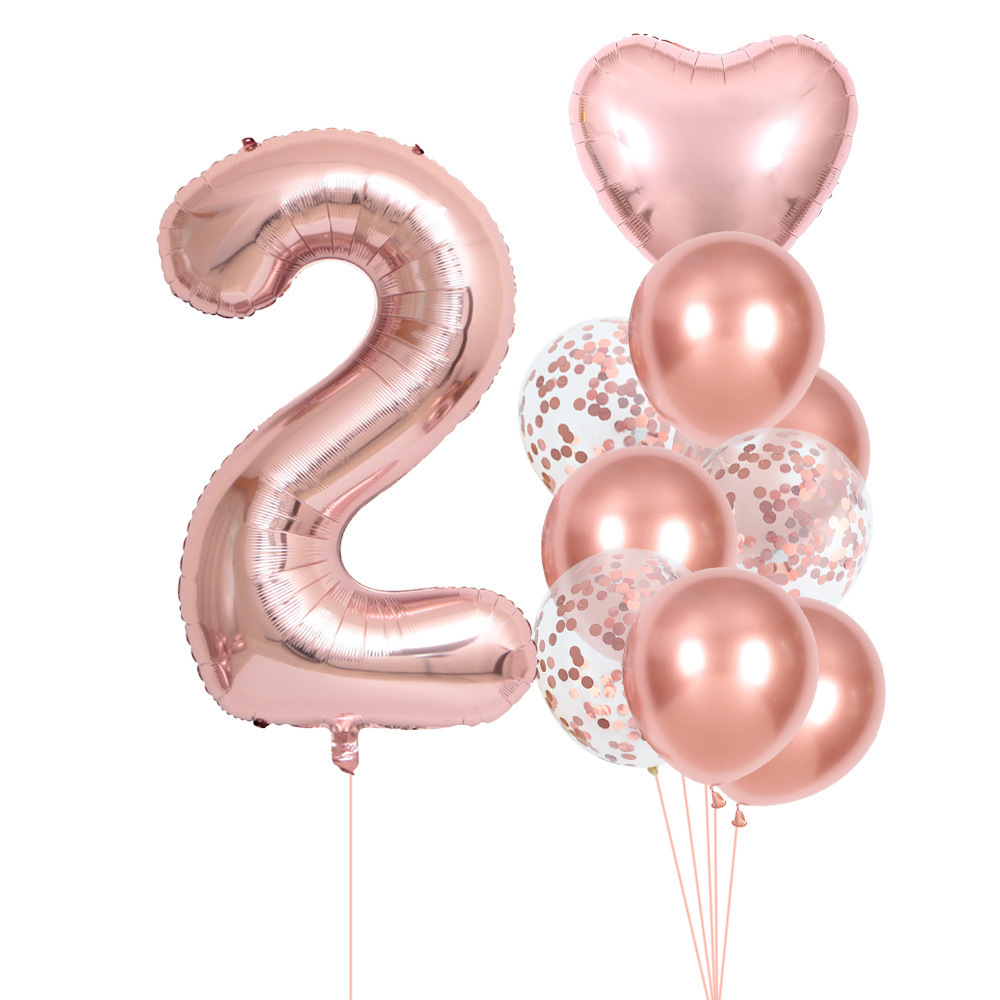 40 Inch 0-9 Rose Gold Number B - مراجعة Wedding Ceremony Supply وسعره