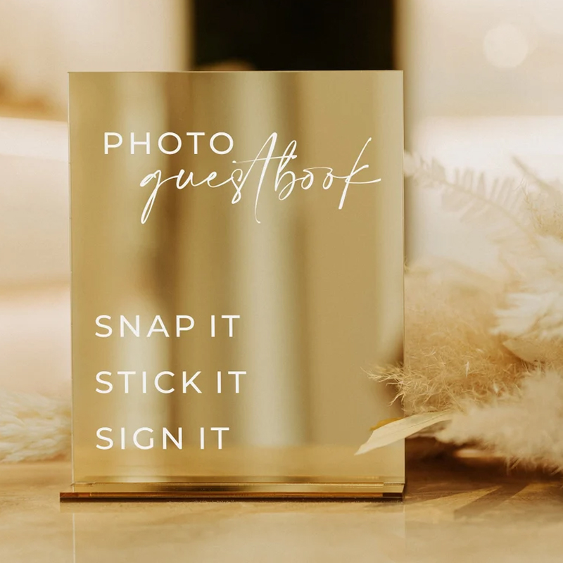 Rectangle Gold Mirror Wedding  - مراجعة Table Number Gold وسعره