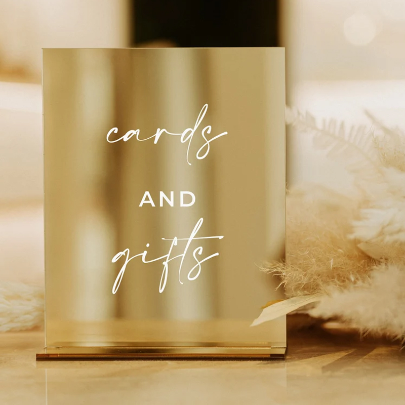 Rectangle Gold Mirror Wedding  - مراجعة Table Number Gold وسعره