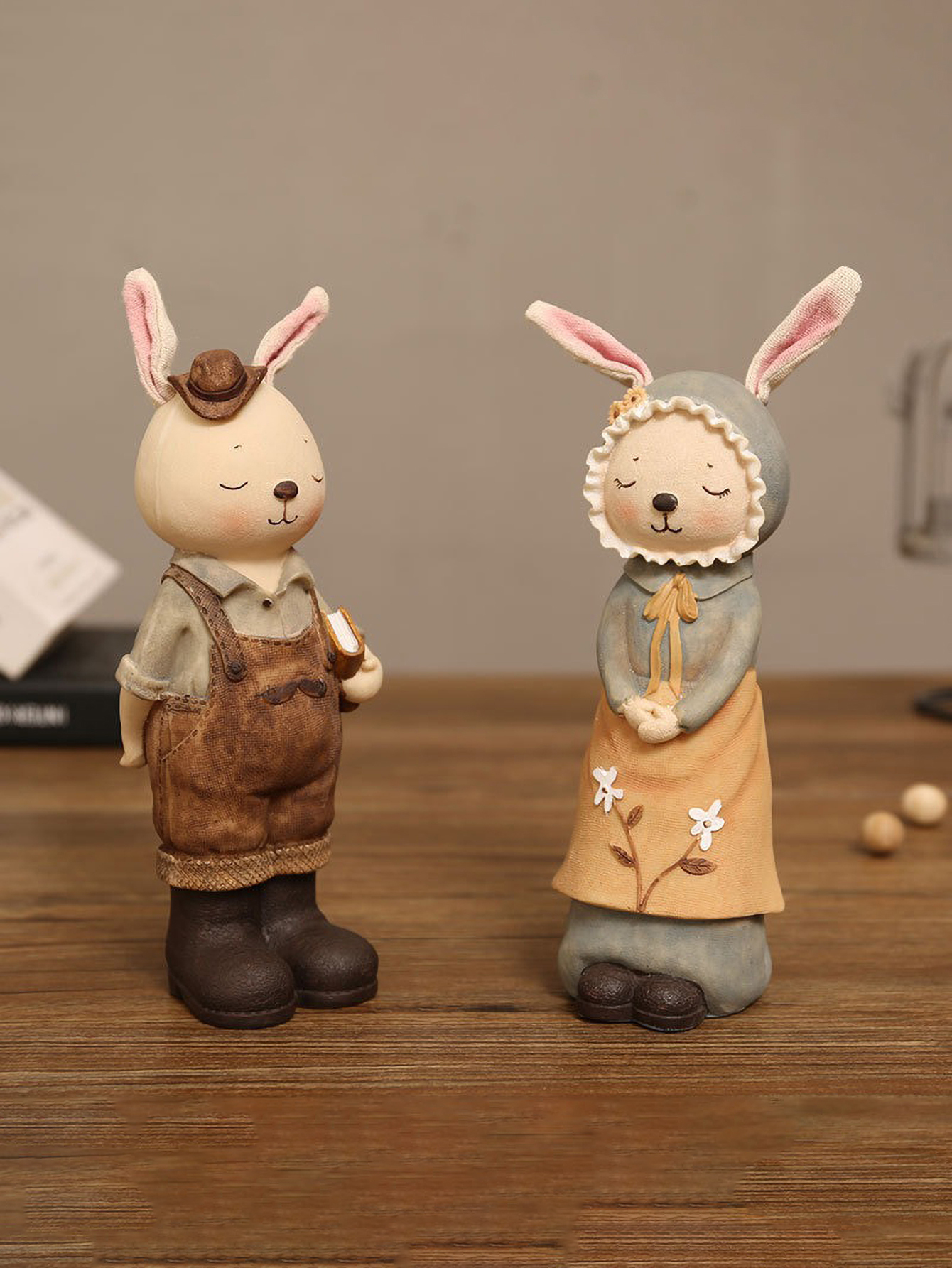 Vintage Resin Bunny Couple Fig - مراجعة Wedding Ceremony Supply وسعره