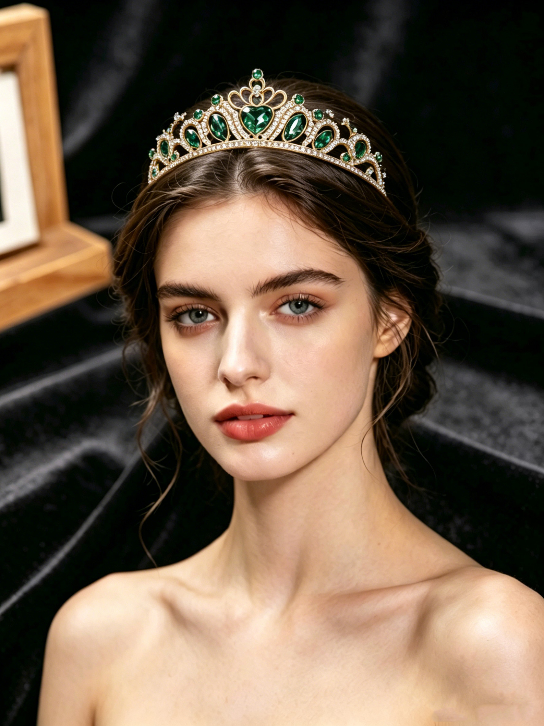 Retro Heart-Shaped Emerald Gre - مراجعة Wedding Dress Supply وسعره