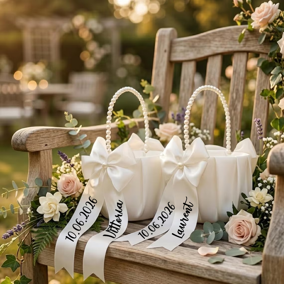 Custom Name Flower Girl Basket - مراجعة Wedding Ceremony Supply وسعره