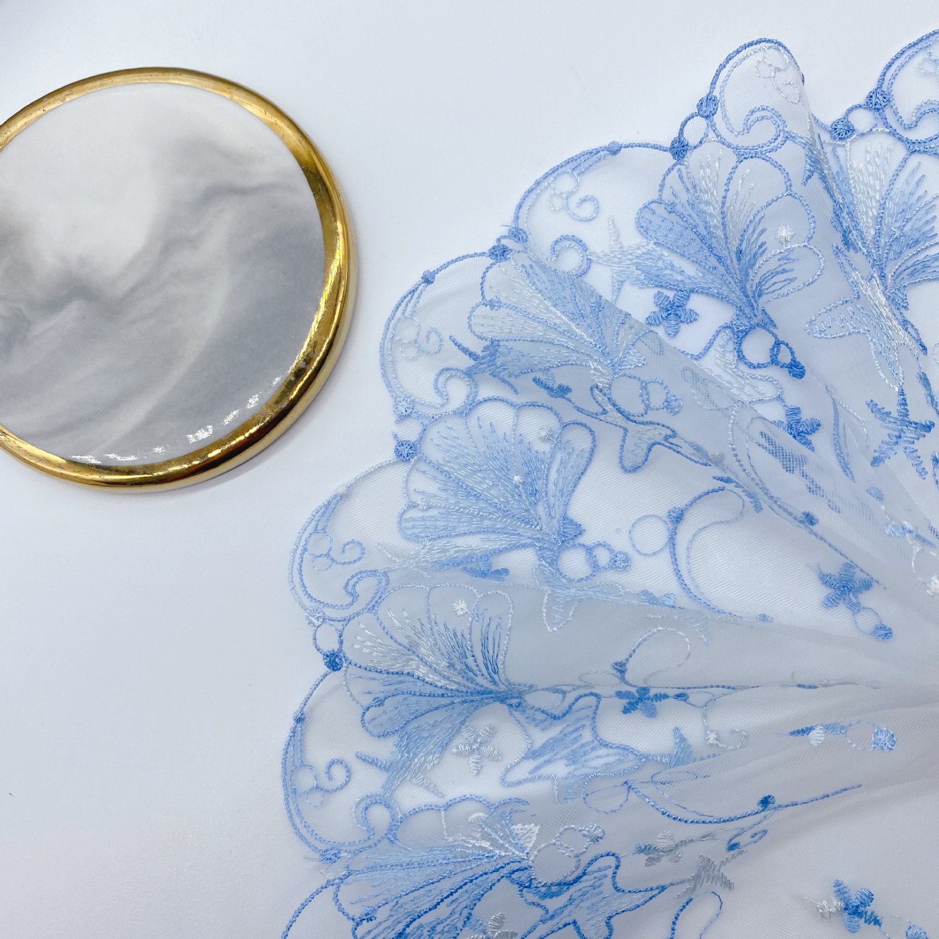 1 Yard 20cm wide Soft Mesh Emb - مراجعة Wedding Dress Supply وسعره